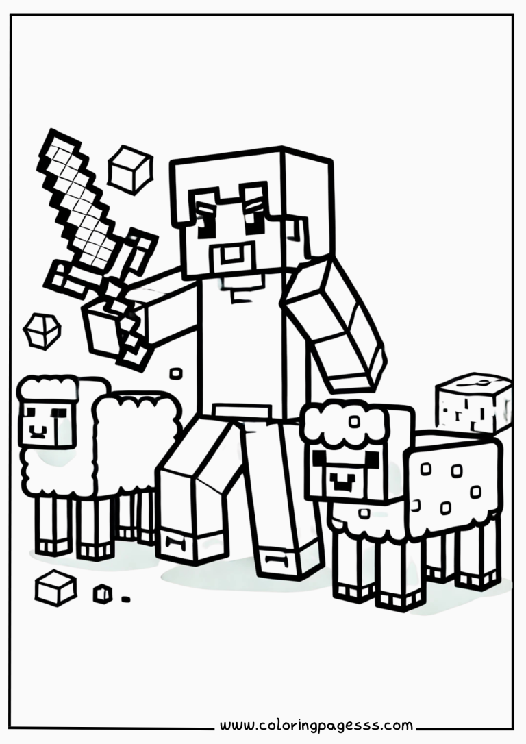 mineraft coloring pages