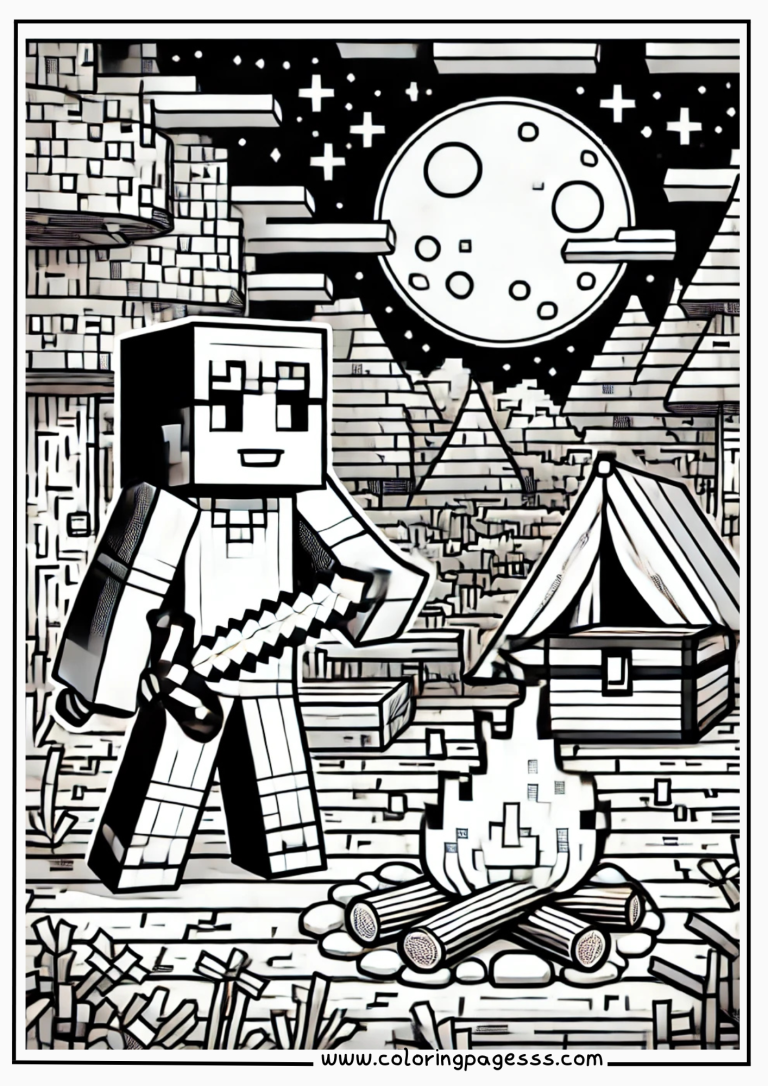 Minecraft coloring pages