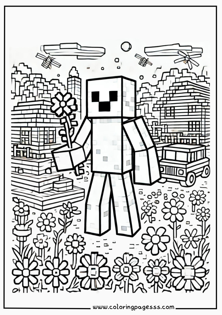 Minecraft coloring pages