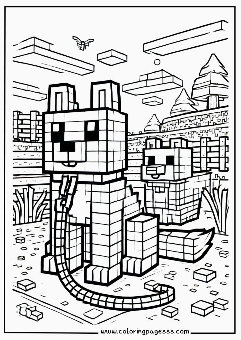 Minecraft coloring pages