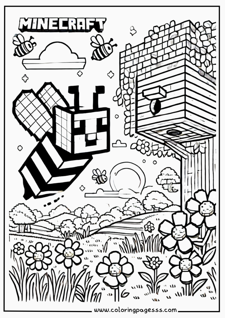 Minecraft coloring pages