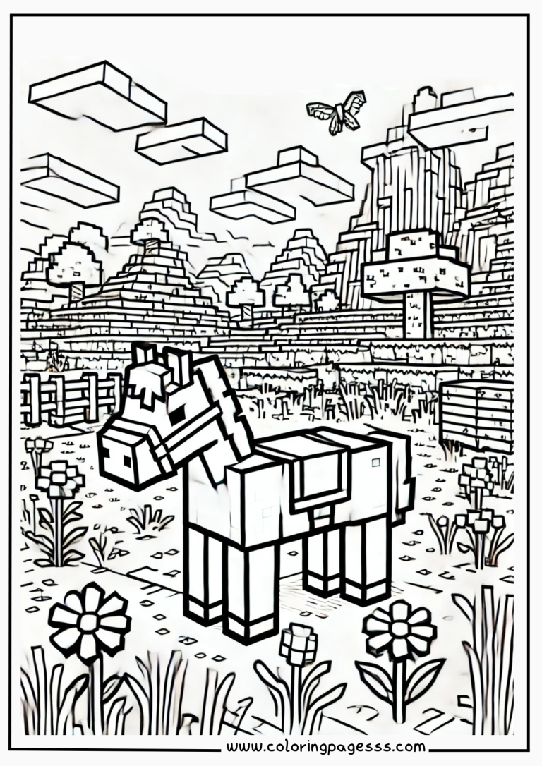 Minecraft coloring pages