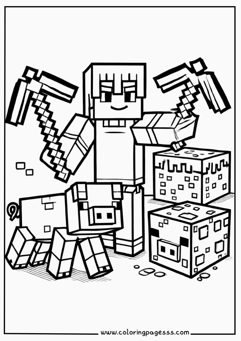 Minecraft coloring pages