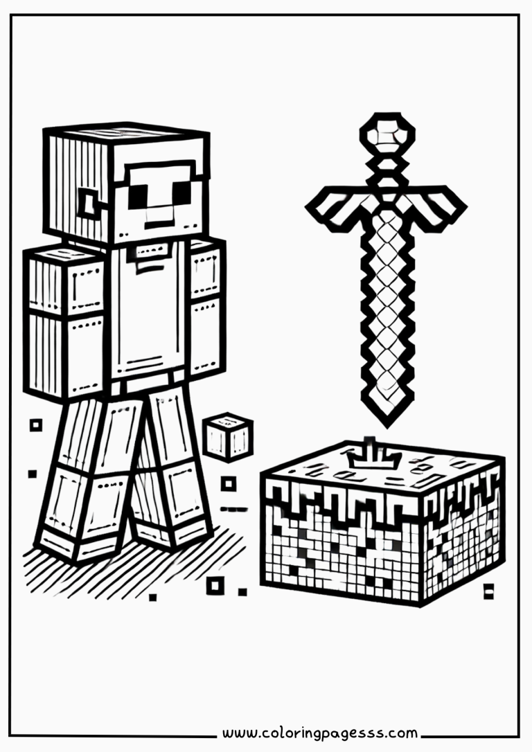 Minecraft coloring pages