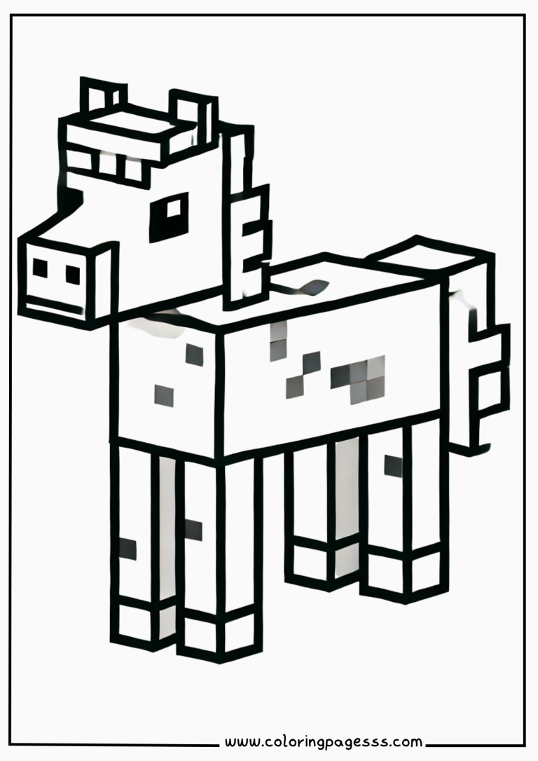 Minecraft coloring pages