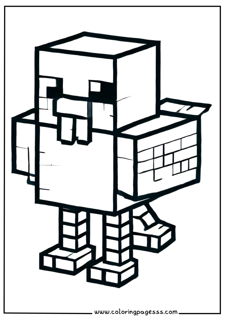 Minecraft coloring pages