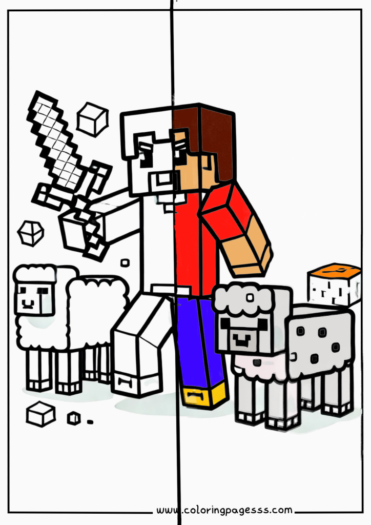 minecraft coloring pages pdf